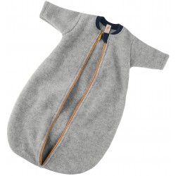 Engel - sovepose med lynlås - økologisk uldfleece - grå