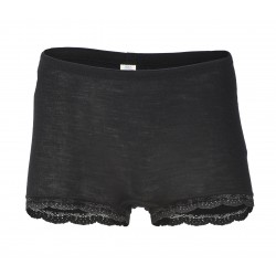 Engel - dame hotpants med blonde - uld & silke - sort