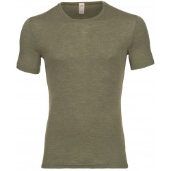 Engel - herre kortærmet t-shirt - uld & silke - olive