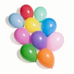 Balloner - naturlatex - blandede farver - 10 stk