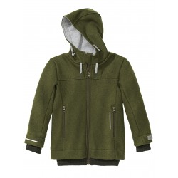 DISANA - outdoor jacket - uldjakke i kogt uld - olive