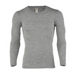 Engel - herre langærmet t-shirt - uld & silke - grå