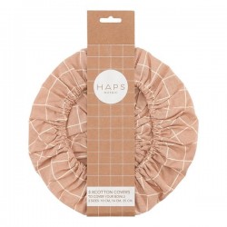 Haps Nordic - 3-pak cotton covers - rose powder check