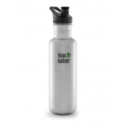 Klean Kanteen - 800 ml. - børstet stål - sportscap