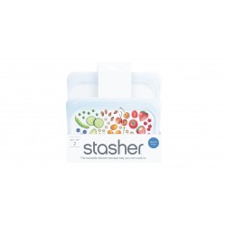 Stasher Bag - silikoneposer - 2-pak - clear